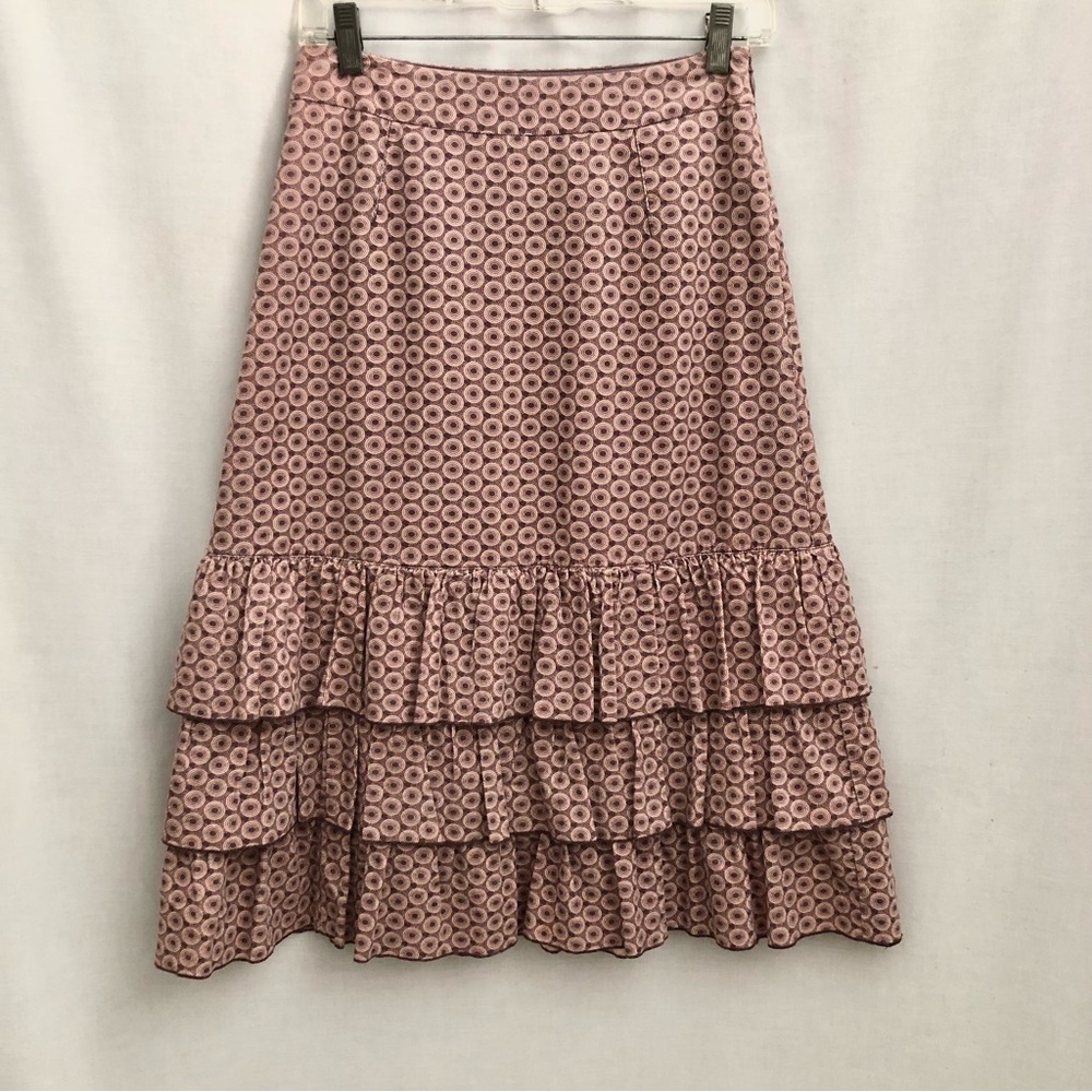Laura Ashley Vintage 90s Tiered Corduroy Skirt Size Small